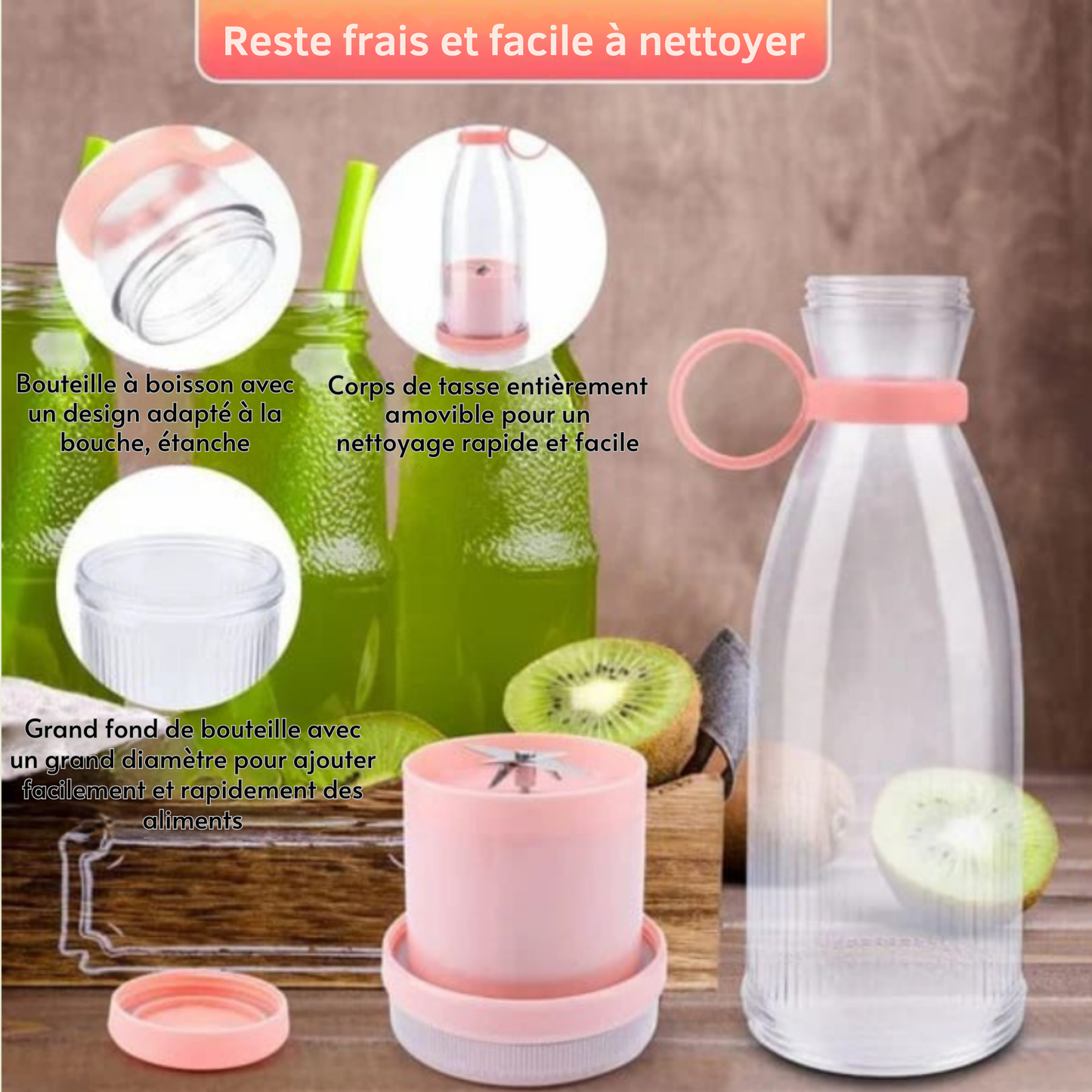 Mix&Go Fraîcheur™ | Offres de Noël 🎄 Presse-agrumes Portable Meilleure Vente | 🌟 Jus Frais, N'importe quand, N'importe où !