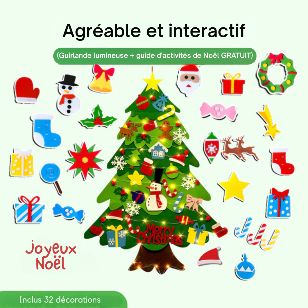 Sapinetto Feutré™ | L'activité des fêtes qui éveille la créativité et la croissance cognitive