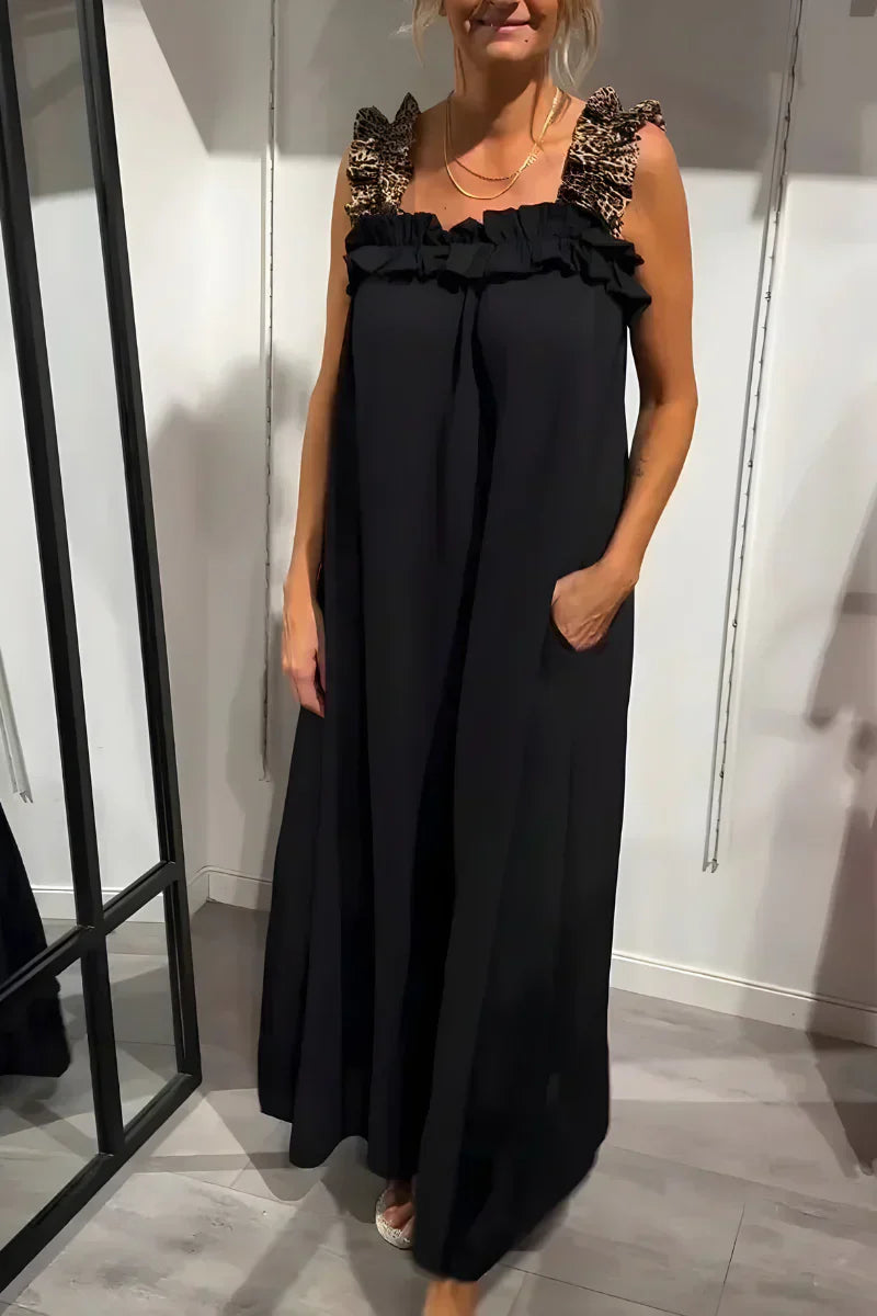 Vira™ | Let Robe d'été à bretelles léopard