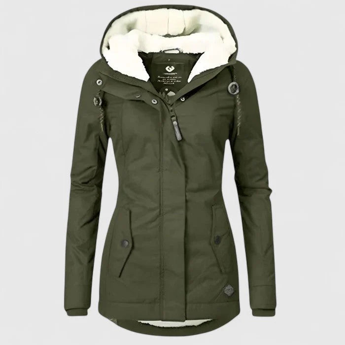 Amélia™ | Le seul manteau d'hiver qui garantit chaleur, étanchéité et élégance.