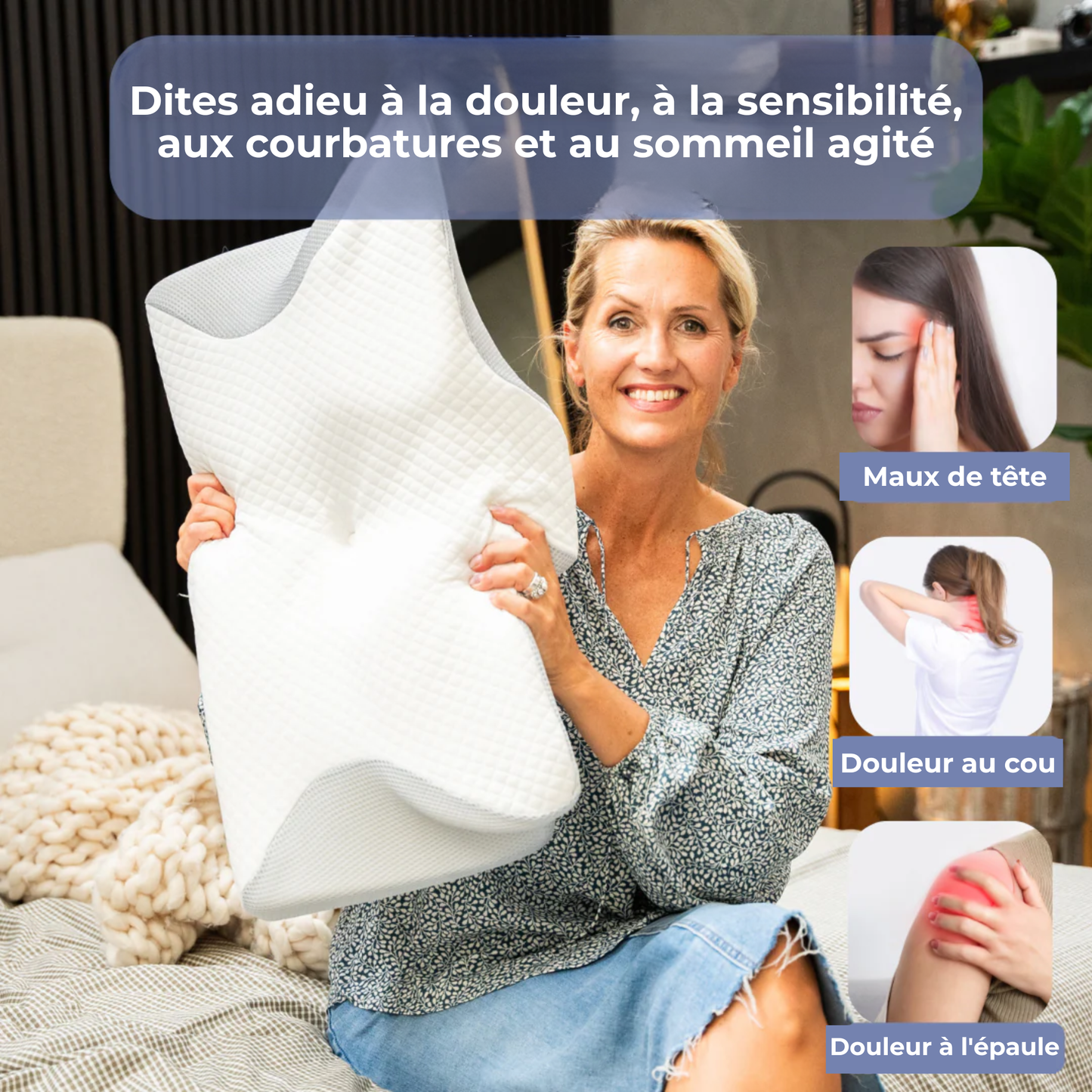 Coussin Bien-Être™ | Réveillez-vous Sans Douleur, Dormez Plus Profondément Ce Soir