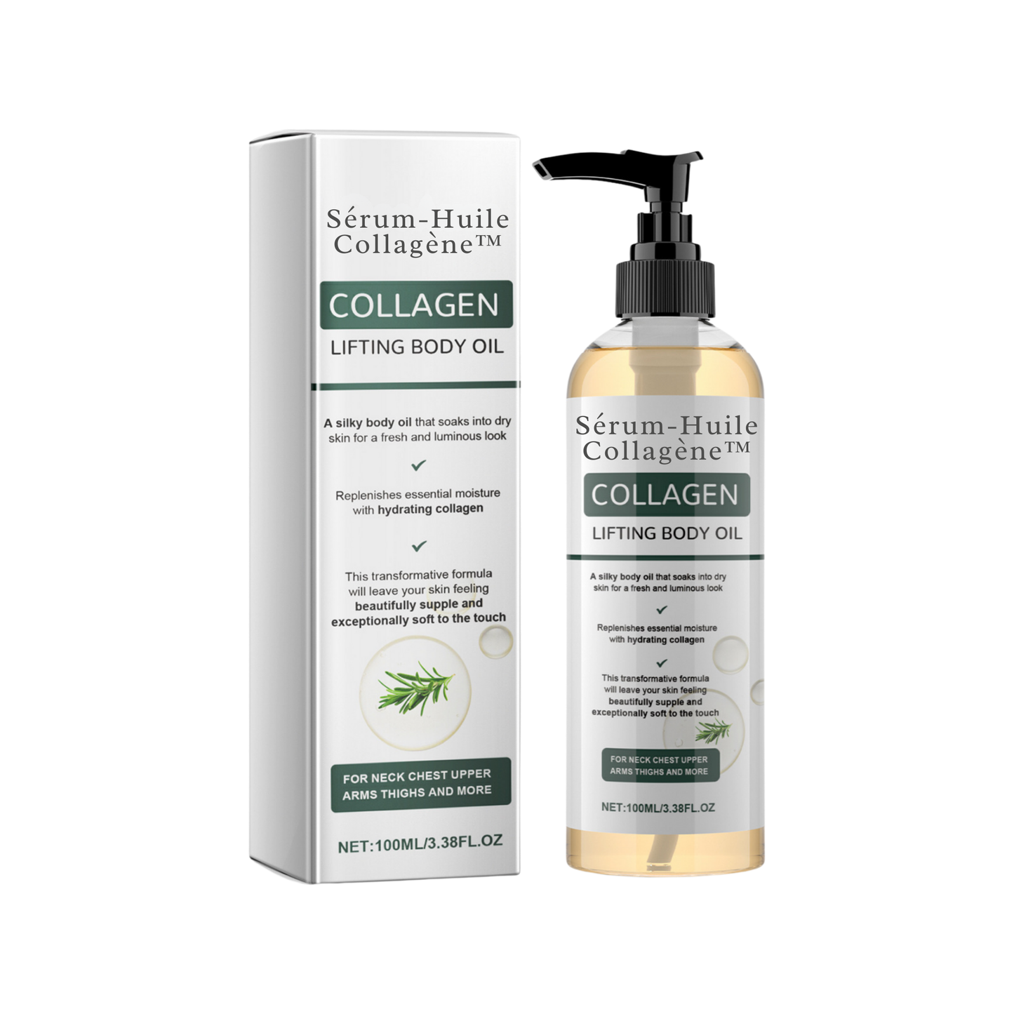 Sérum-Huile Collagène™ | L'Éclat Naturel : Plus Lisse, Plus Douce, Plus Jeune.