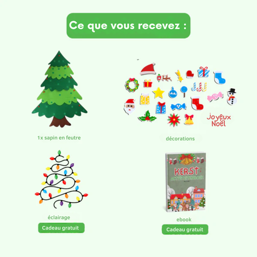 Sapinetto Feutré™ | L'activité des fêtes qui éveille la créativité et la croissance cognitive