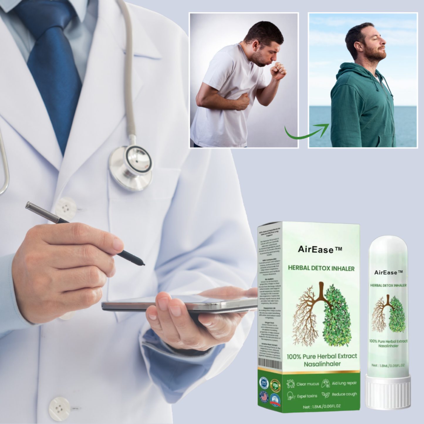 AirEase™ | La Voie Naturelle vers 300 % de Capacité Pulmonaire en Plus