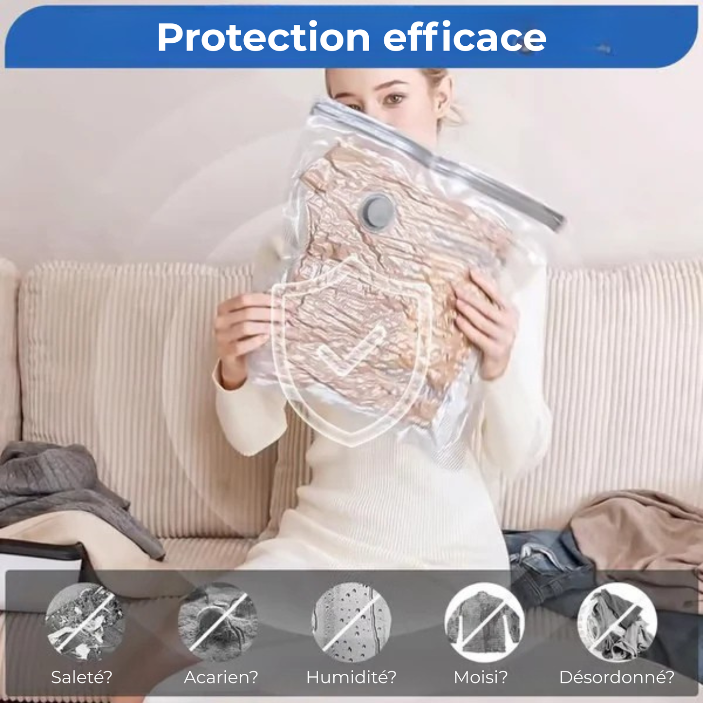 DynaPlus™ | Maximisez l'Espace Bagage grâce à la Compression Sous Vide Instantanée