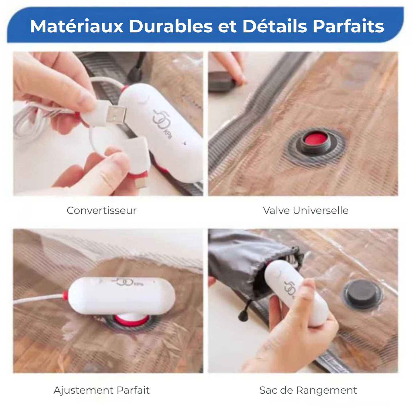 DynaPlus™ | Maximisez l'Espace Bagage grâce à la Compression Sous Vide Instantanée
