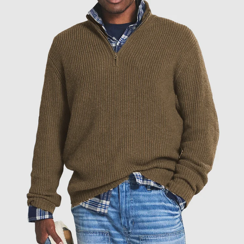 AutomnePull doux avec fermeture éclair