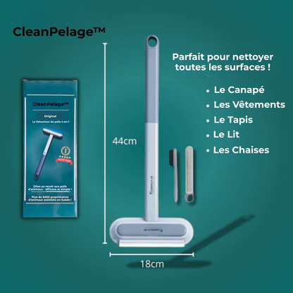 CleanPelage™ | L'arme secrète 4-en-1 contre les poils d'animaux et le désordre