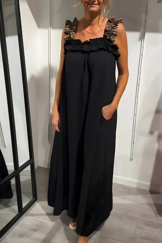 Vira™ | Let Robe d'été à bretelles léopard