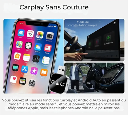 DriveConnect™ | CarPlay Sans Fil Intégral avec Affichage Plein Écran Transparent