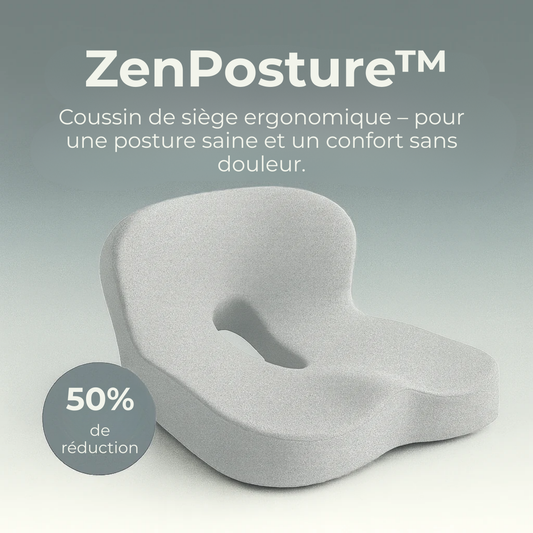 ZenPosture™ | Le soulagement de pression ultime : Asseyez-vous plus intelligemment, pas plus difficilement.