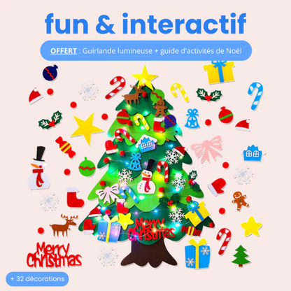 DécoreTon Sapin™ | Le sapin de Noël sûr et interactif pour les tout-petits.
