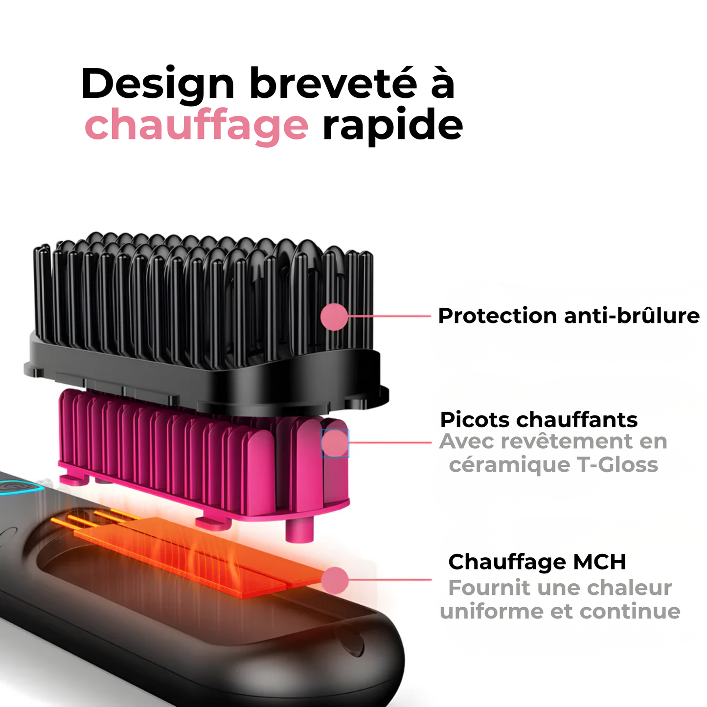 Aulora Lisse™ | Bärbar hårstylingsborste