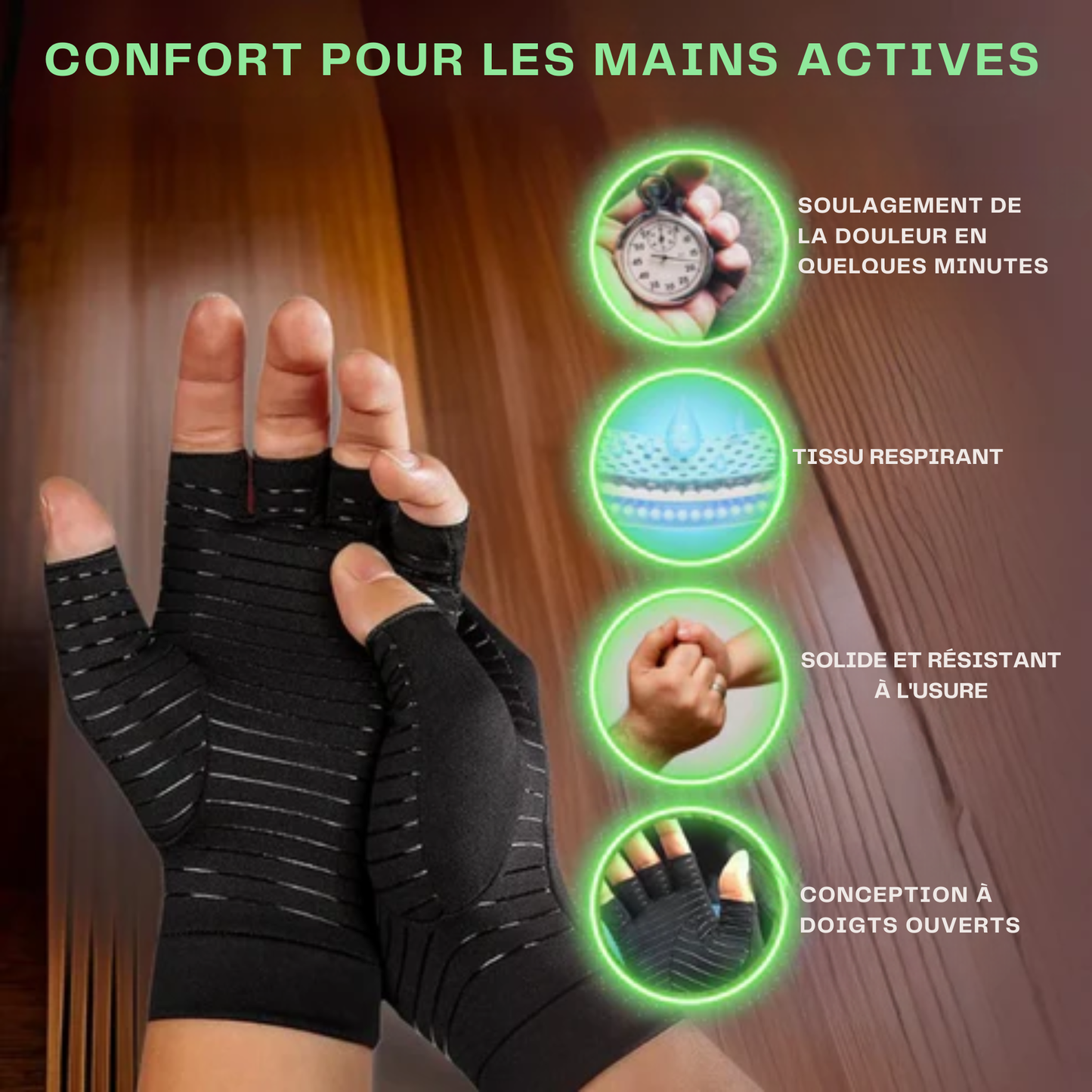 Gants ConfortArticulaire™ | Gants Thérapeutiques pour le Soulagement de la Douleur