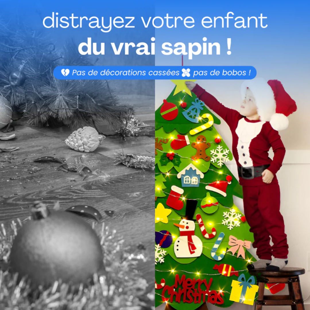 DécoreTon Sapin™ | Le sapin de Noël sûr et interactif pour les tout-petits.