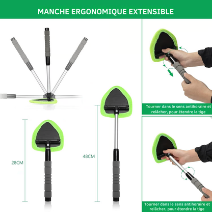 ClairVue™ | Atteignez Chaque Coin pour un Éclat Sans Trace !