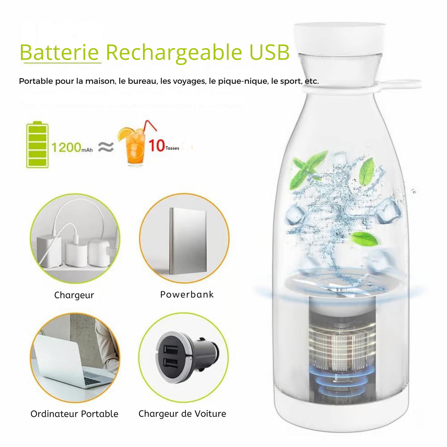 Mix&Go Fraîcheur™ | Offres de Noël 🎄 Presse-agrumes Portable Meilleure Vente | 🌟 Jus Frais, N'importe quand, N'importe où !